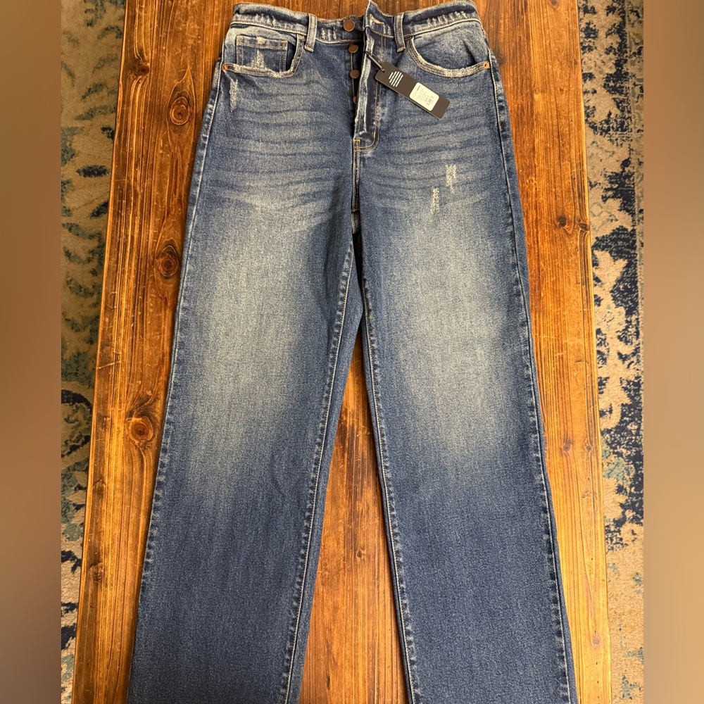 Fashion Nova Blue Straight Jeans Classic Style